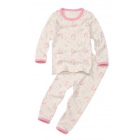 純棉幼兒長袖居家服(Pink Swan)